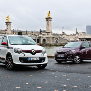 Essai de la Renault Twingo 3 et Peugeot 108