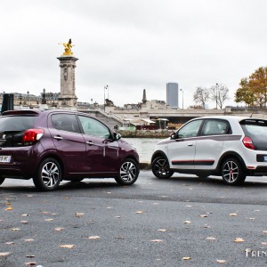 Comparatif de la Renault Twingo 3 et Peugeot 108
