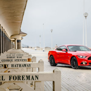 Photo officielle Ford Mustang 2015 : roadtrip Paris-Deauville