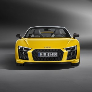 Photo face avant nouvelle Audi R8 Spyder (2016)