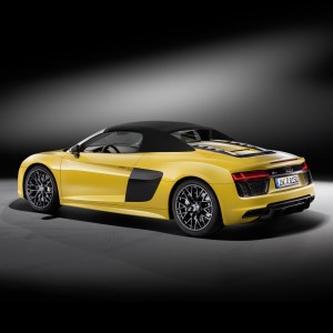 Photo 3/4 arrière fermée nouvelle Audi R8 Spyder (2016)
