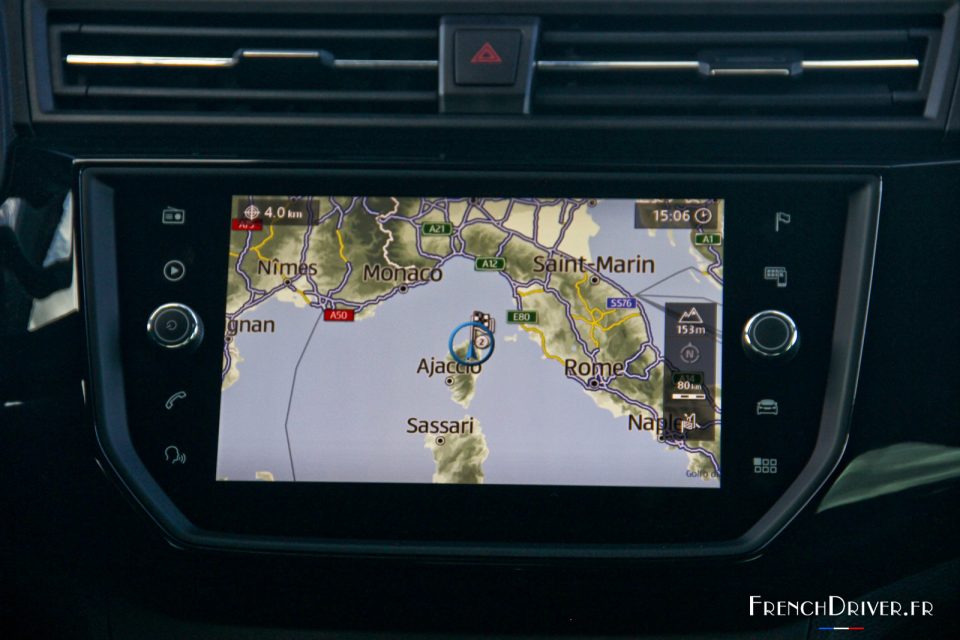 Photo navigation GPS écran tactile SEAT Ibiza V (2017)