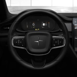 Photo volant cuir Polestar 2 (2019)