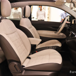 Photo sièges avant cuir nouvelle Fiat 500 – Casa 500 – Parly 2